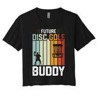 Vintage Future Disc Golf Buddy Frolf Flying Disc Sport Women's Crop Top Tee