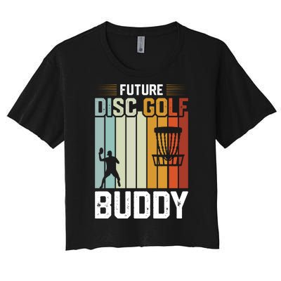 Vintage Future Disc Golf Buddy Frolf Flying Disc Sport Women's Crop Top Tee