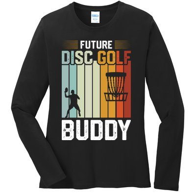 Vintage Future Disc Golf Buddy Frolf Flying Disc Sport Ladies Long Sleeve Shirt