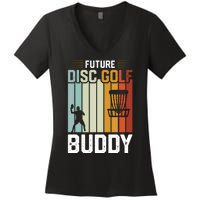 Vintage Future Disc Golf Buddy Frolf Flying Disc Sport Women's V-Neck T-Shirt