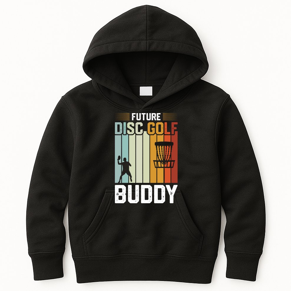 Vintage Future Disc Golf Buddy Frolf Flying Disc Sport Kids Hoodie
