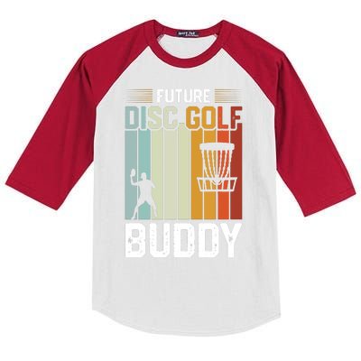 Vintage Future Disc Golf Buddy Frolf Flying Disc Sport Kids Colorblock Raglan Jersey