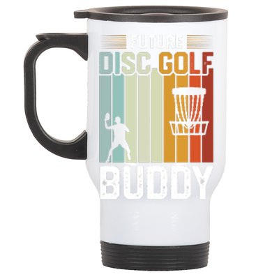 Vintage Future Disc Golf Buddy Frolf Flying Disc Sport Stainless Steel Travel Mug