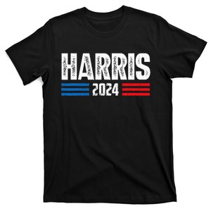 Vote For Democracy Retro Us Flag Vote Kamala Harris 2024 T-Shirt