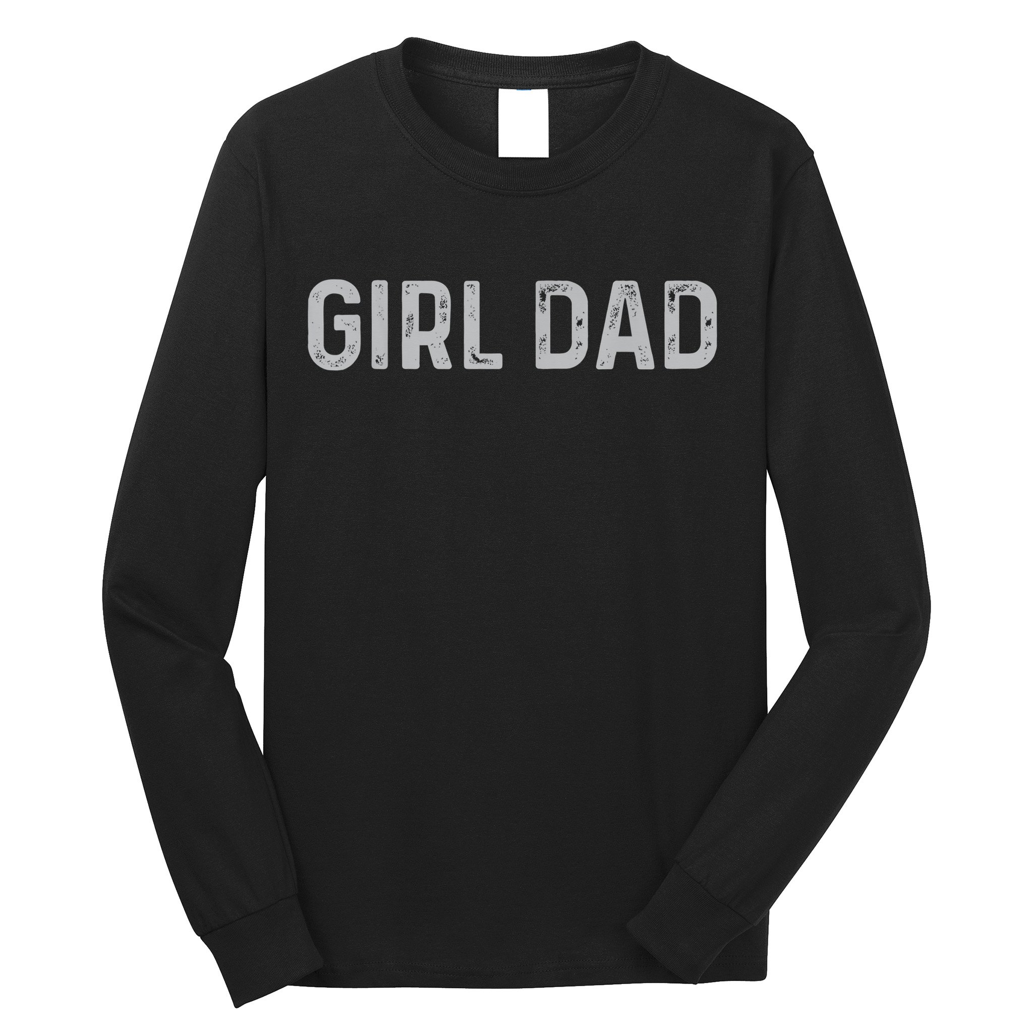 Vintage Fathers Day Girl Dad Shirt  Proud Father of girl Long Sleeve Shirt