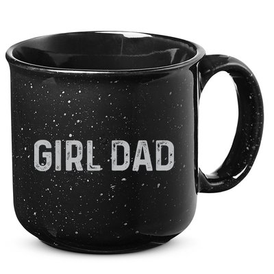 Vintage Fathers Day Girl Dad Shirt  Proud Father of girl 15oz Campfire Ceramic Mug