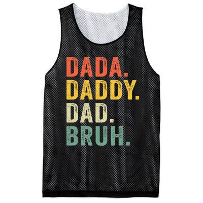 Vintage Funny Dada Daddy Dad Bruh Gifts Mesh Reversible Basketball Jersey Tank