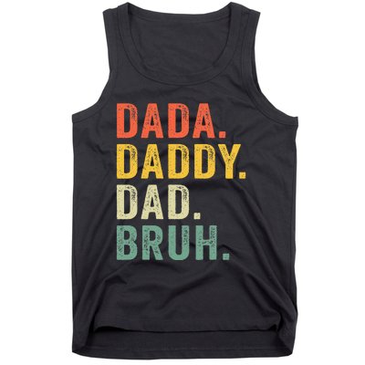 Vintage Funny Dada Daddy Dad Bruh Gifts Tank Top