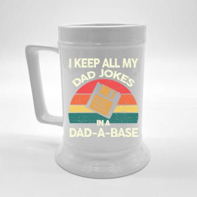 Vintage Father's Day I Keep All My Dad Jokes In A Dad A Base Gift Beer Stein