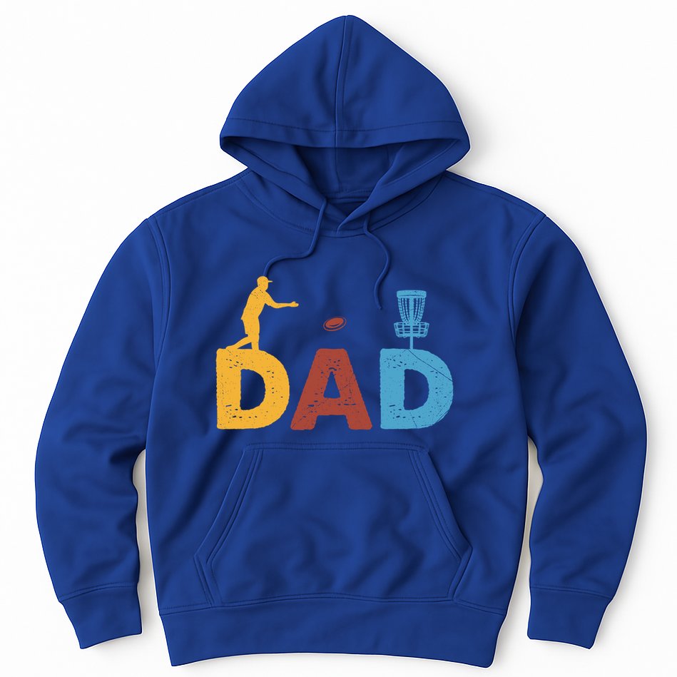 Vintage FatherS Day Best Dad By Par Cute Disc Golf Gift Hoodie