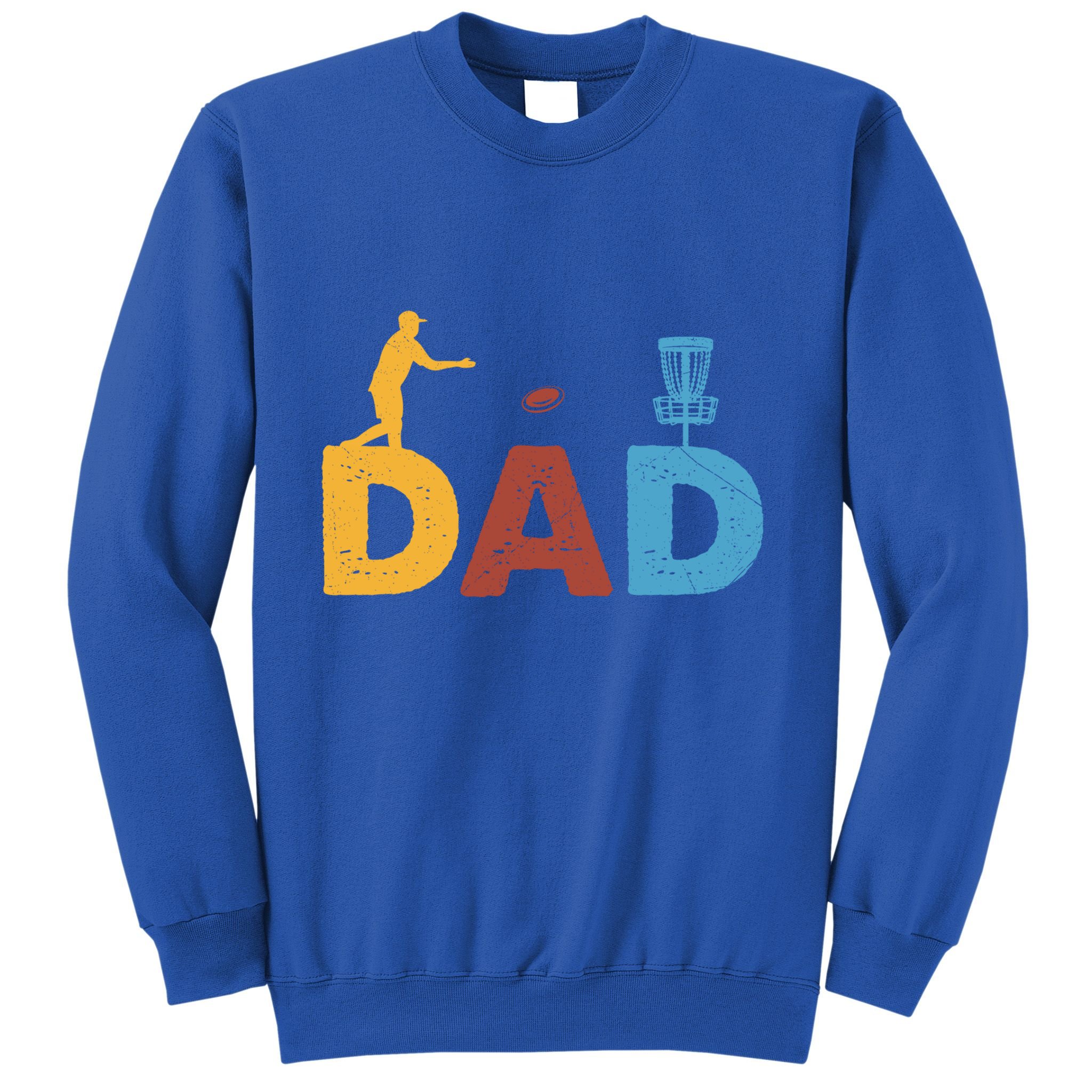 Vintage FatherS Day Best Dad By Par Cute Disc Golf Gift Sweatshirt