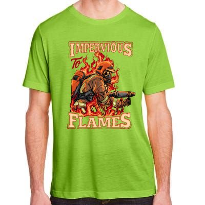 Volunteer Fire Departt Fire Impervious To Flames Gift Adult ChromaSoft Performance T-Shirt