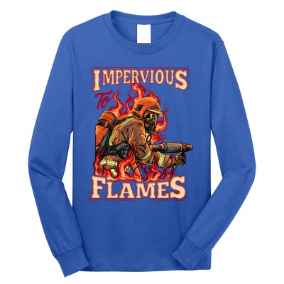 Volunteer Fire Departt Fire Impervious To Flames Gift Long Sleeve Shirt