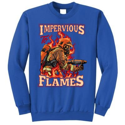 Volunteer Fire Departt Fire Impervious To Flames Gift Sweatshirt