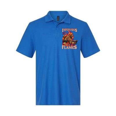 Volunteer Fire Departt Fire Impervious To Flames Gift Softstyle Adult Sport Polo