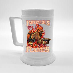 Volunteer Fire Departt Fire Impervious To Flames Gift Beer Stein