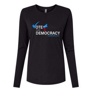 Vote For Democracy Womens Cotton Relaxed Long Sleeve T-Shirt