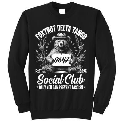 Vintage Foxtrot Delta Tango Social Club 8647 Ranger Bear Sweatshirt