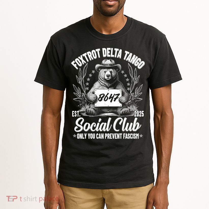 Vintage Foxtrot Delta Tango Social Club 8647 Ranger Bear Tall T-Shirt