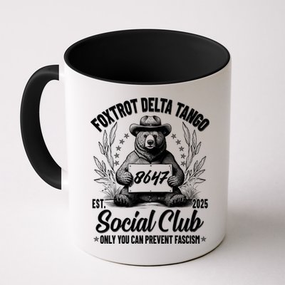 Vintage Foxtrot Delta Tango Social Club 8647 Ranger Bear Mug