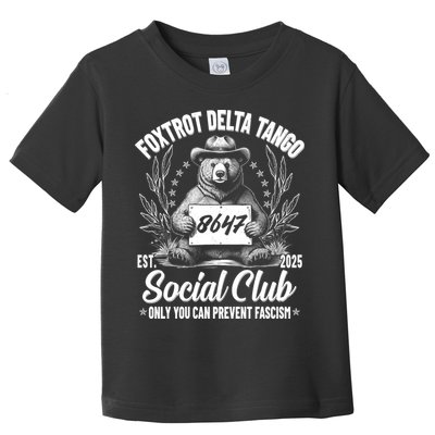 Vintage Foxtrot Delta Tango Social Club 8647 Ranger Bear Toddler T-Shirt