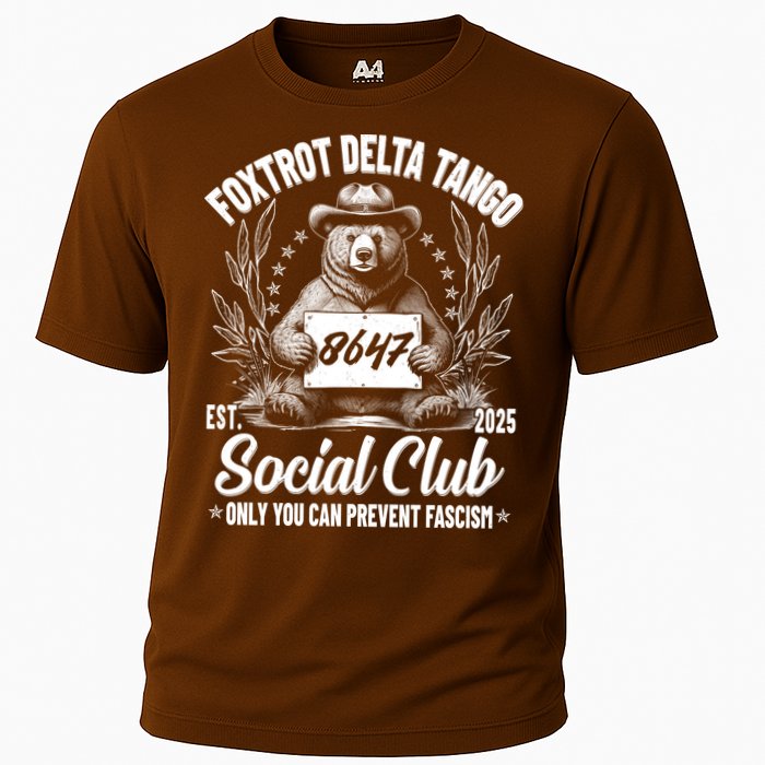 Vintage Foxtrot Delta Tango Social Club 8647 Ranger Bear Cooling Performance Crew T-Shirt