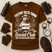 Vintage Foxtrot Delta Tango Social Club 8647 Ranger Bear Cooling Performance Crew T-Shirt