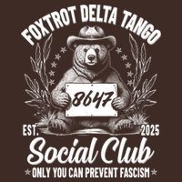 Vintage Foxtrot Delta Tango Social Club 8647 Ranger Bear Cooling Performance Crew T-Shirt