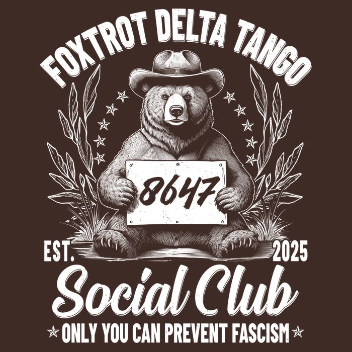 Vintage Foxtrot Delta Tango Social Club 8647 Ranger Bear Cooling Performance Crew T-Shirt