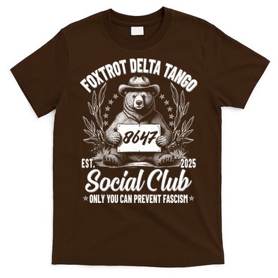Vintage Foxtrot Delta Tango Social Club 8647 Ranger Bear T-Shirt