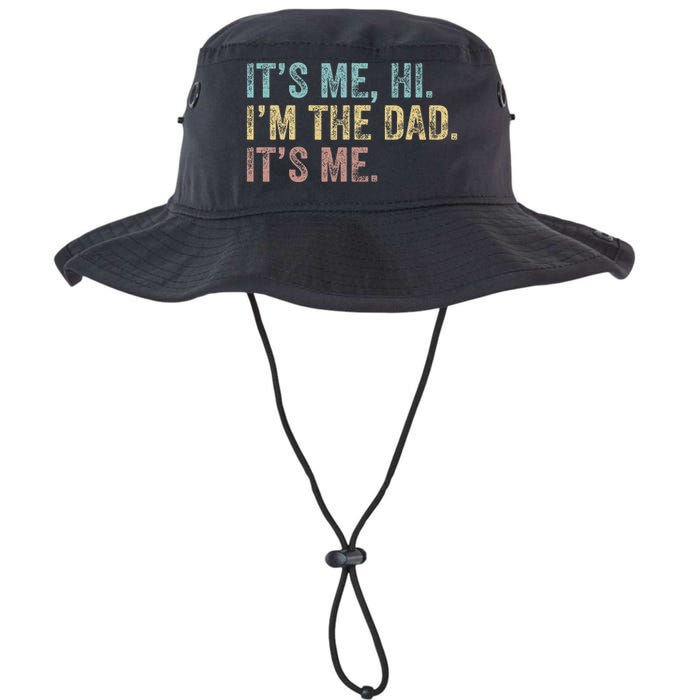 Vintage Fathers Day Its Me Hi I'm The Dad It's Me Legacy Cool Fit Booney Bucket Hat