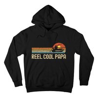 Vintage Fathers Day Gifts Funny Fishing Reel Cool Papa Dad Joke Hoodie