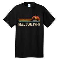 Vintage Fathers Day Gifts Funny Fishing Reel Cool Papa Dad Joke Tall T-Shirt