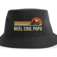 Vintage Fathers Day Gifts Funny Fishing Reel Cool Papa Dad Joke Sustainable Bucket Hat