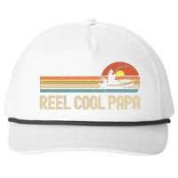 Vintage Fathers Day Gifts Funny Fishing Reel Cool Papa Dad Joke Snapback Five-Panel Rope Hat