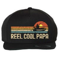 Vintage Fathers Day Gifts Funny Fishing Reel Cool Papa Dad Joke Wool Snapback Cap