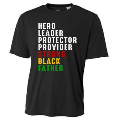 Vintage Fathers Day Strong African American Black Father Cooling Performance Crew T-Shirt