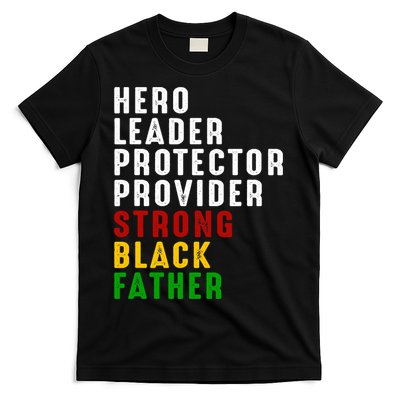 Vintage Fathers Day Strong African American Black Father T-Shirt