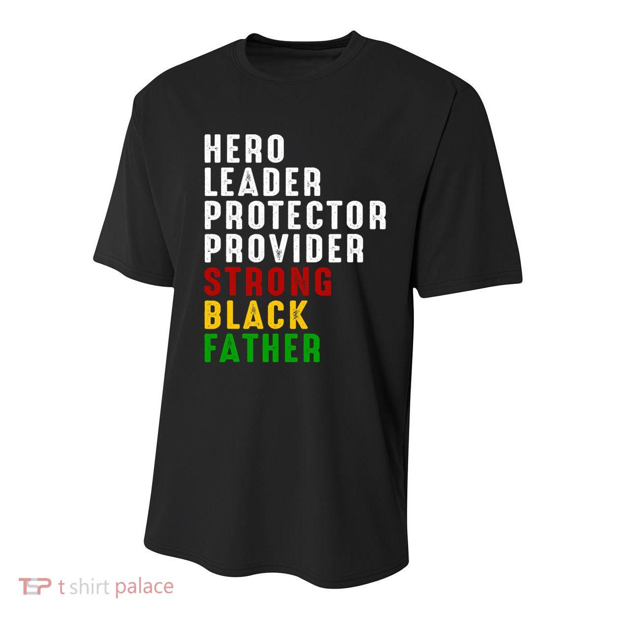 Vintage Fathers Day Strong African American Black Father Youth Performance Sprint T-Shirt