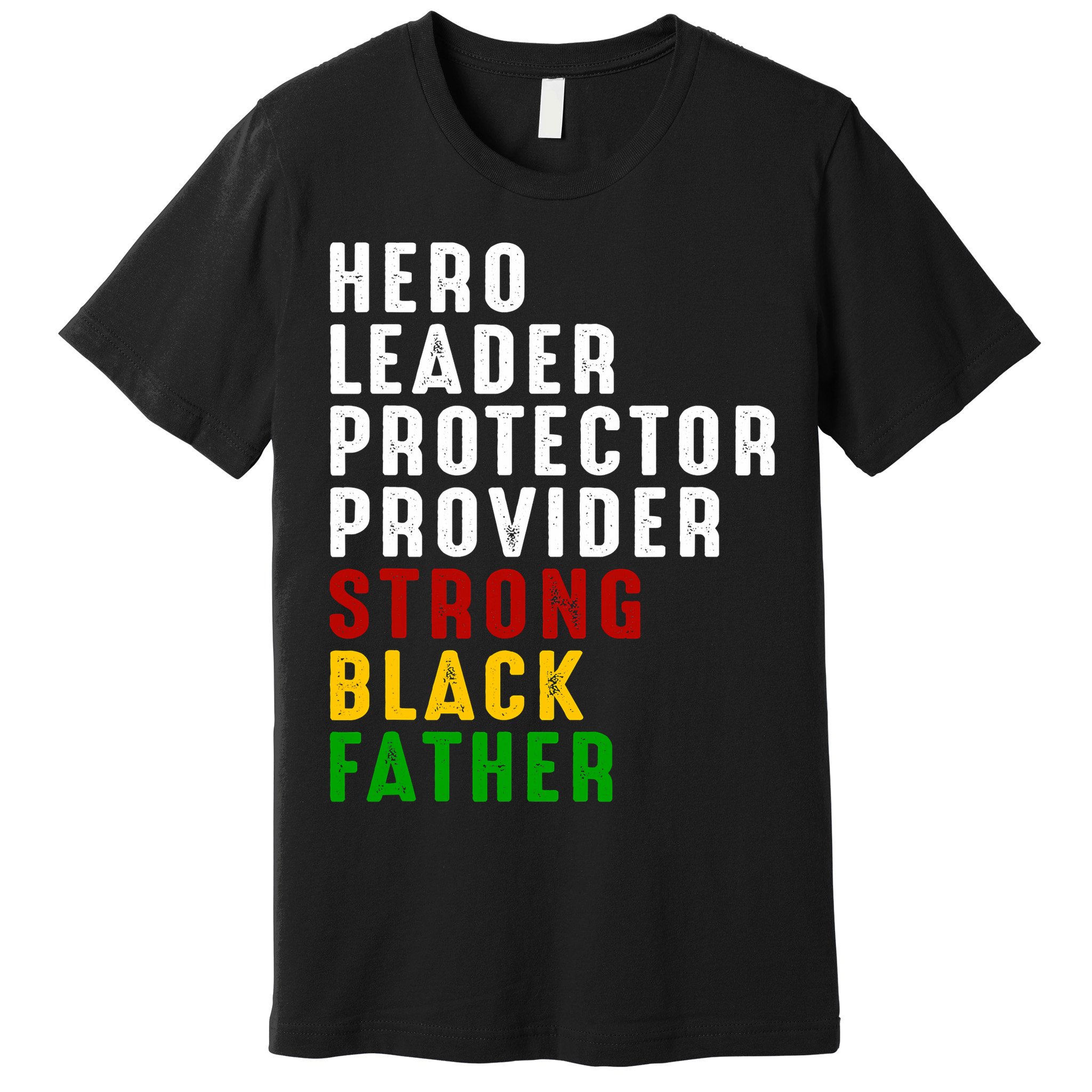 Vintage Fathers Day Strong African American Black Father Premium T-Shirt