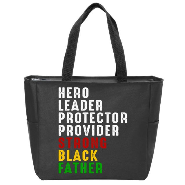 Vintage Fathers Day Strong African American Black Father Zip Tote Bag