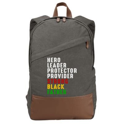 Vintage Fathers Day Strong African American Black Father Cotton Canvas Backpack