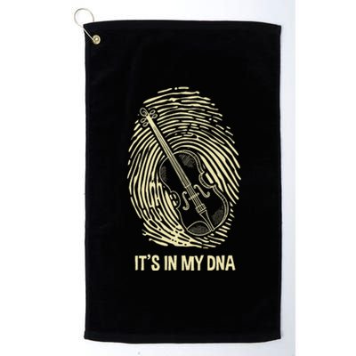 Violin Fingerprint Dna Violin Player Violinist Musician Platinum Collection Golf Towel