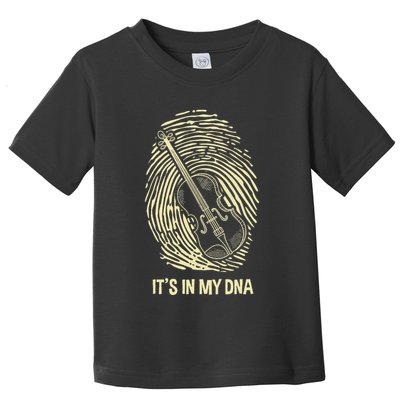 Violin Fingerprint Dna Violin Player Violinist Musician Toddler T-Shirt