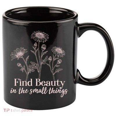 Vintage Floral Daisies Find Beauty In The Small Things 11oz C Handle Ceramic Mug