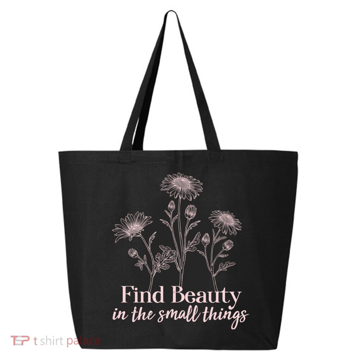 Vintage Floral Daisies Find Beauty In The Small Things 25L Jumbo Tote