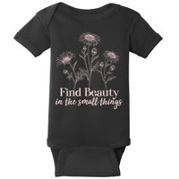 Vintage Floral Daisies Find Beauty In The Small Things Baby Bodysuit
