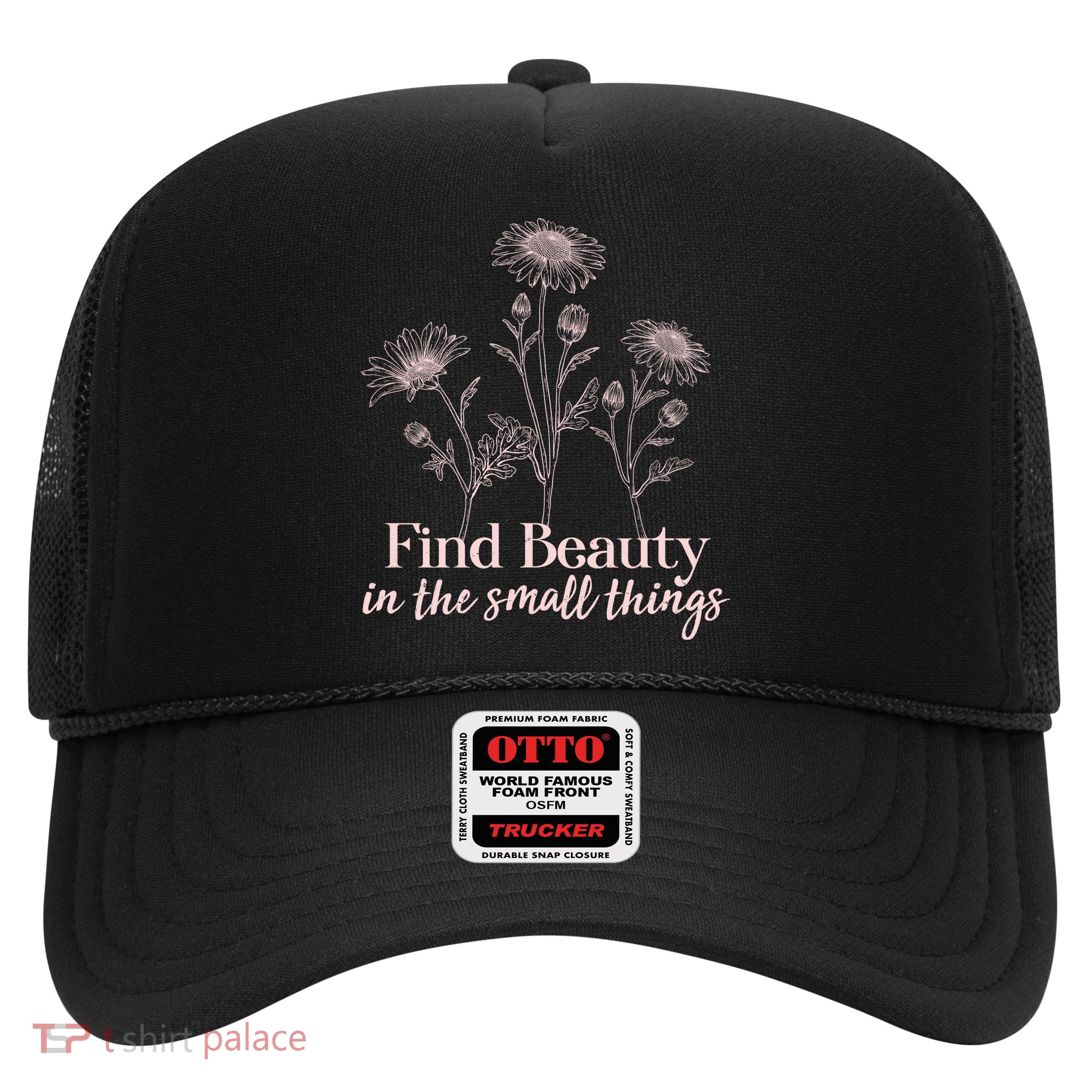 Vintage Floral Daisies Find Beauty In The Small Things Trucker Hat