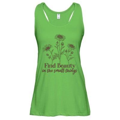 Vintage Floral Daisies Find Beauty In The Small Things Ladies Essential Flowy Tank