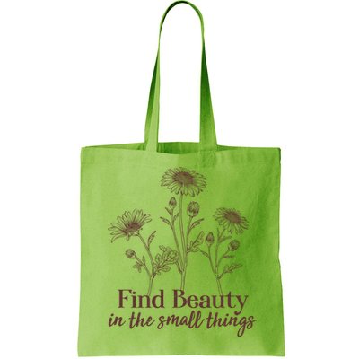 Vintage Floral Daisies Find Beauty In The Small Things Bag